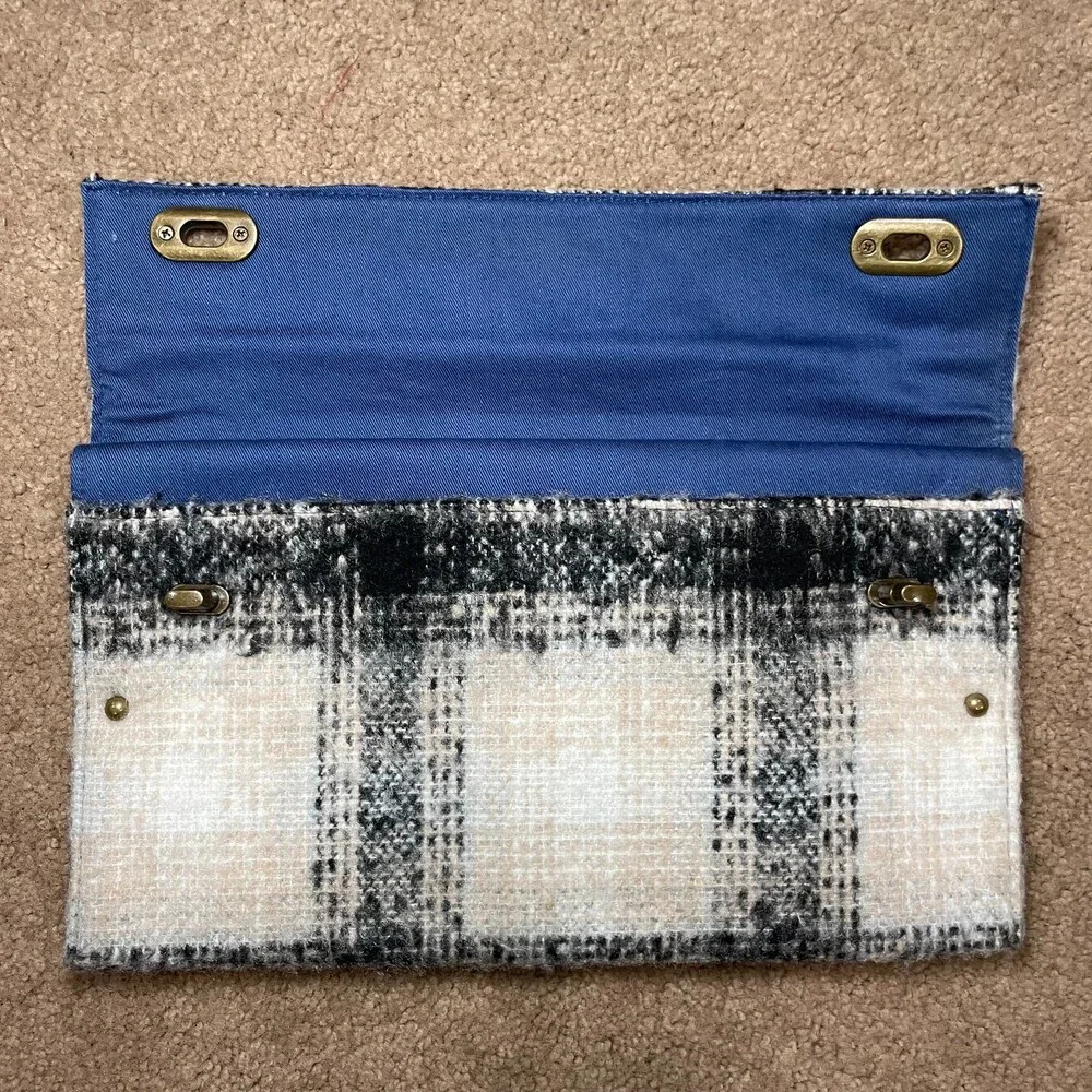 Anthropologie Schuler & Sons Philadelphia‎ Plaid Clutch Bag Purse